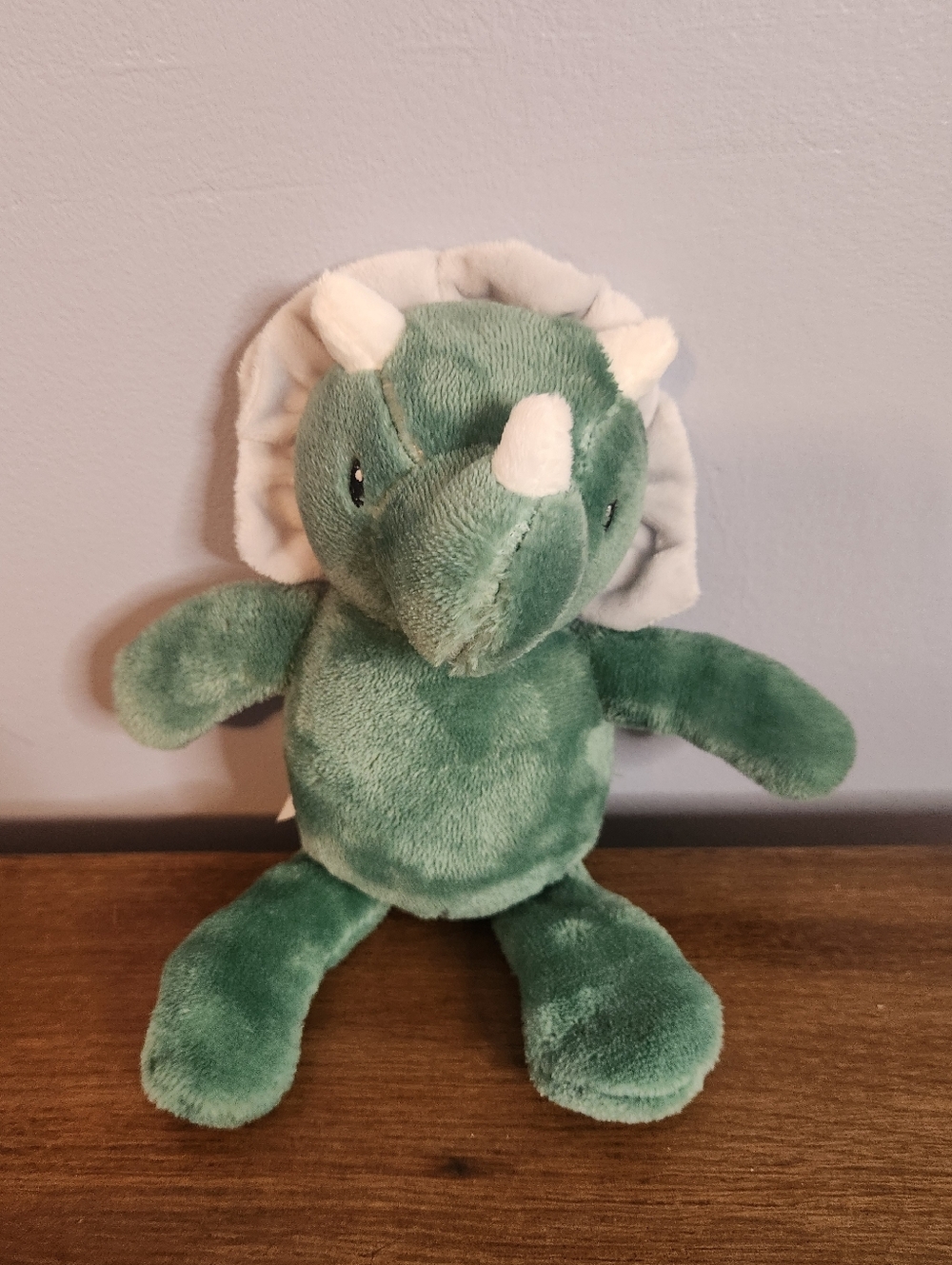 Dream Kids 2024 Triceratops  Stuffed Animal Polyester Green/White